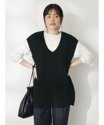 CRAFT STANDARD BOUTIQUE(クラフトスタンダードブティック)/【2点セット】片畦ニットベスト+ロンTEE/ブラック