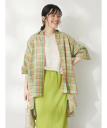 CRAFT STANDARD BOUTIQUE(クラフトスタンダードブティック)/チェックフィッシュテールチュニック/ライトグリーン