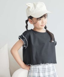 ROPE' PICNIC　KIDS/【KIDS】クロップドフリルスリーブTシャツ【WEB限定カラー：ピンク】/505976012