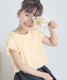 ROPE' PICNIC　KIDS/【KIDS】クロップドフリルスリーブTシャツ【WEB限定カラー：ピンク】/505976012