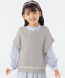 SHIPS KIDS(シップスキッズ)/SHIPS KIDS:100～125cm / サマーニット ベスト/ライトグレー