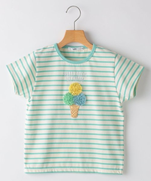 SHIPS KIDS(シップスキッズ)/SHIPS KIDS:140～150cm / スイーツ モチーフ 半袖 TEE/ライトグリーン