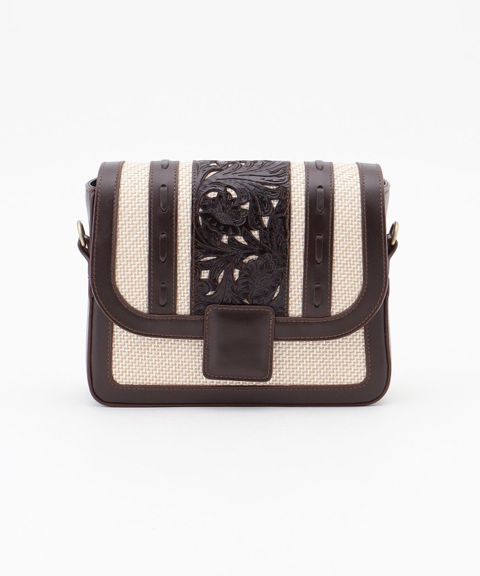 GRACECONTINENTAL Cutwork mini Bag ダークブラウン F GRACECONTINENTAL Cutwork mini Bag ダークブラウン F