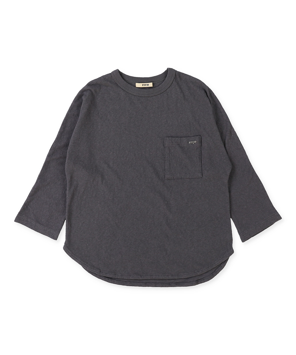 FITH フィス FITH リサイクル天竺長袖Tシャツ チャコールグレー 130cm FITH フィス FITH リサイクル天竺長袖Tシャツ チャコールグレー 130cm
