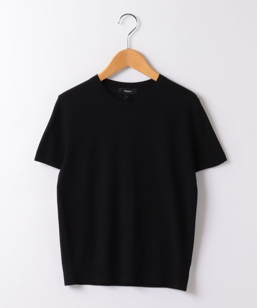 Theory(セオリー)/ニット　REGAL WOOL BASIC TEE P/ブラック