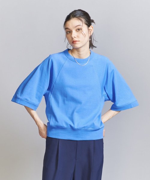 BEAUTY&YOUTH UNITED ARROWS(ビューティーアンドユース　ユナイテッドアローズ)/裏毛 ハーフスリーブ プルオーバー/COBALT