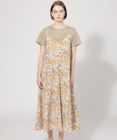 【EPOCA STORIA】 ドローイングフラワープリント キャミソールドレス