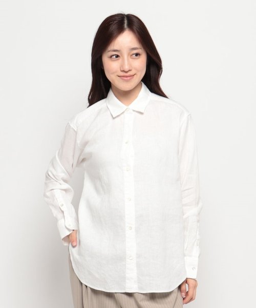 MICA&DEAL(マイカアンドディール)/washed linen shirt/WHITE