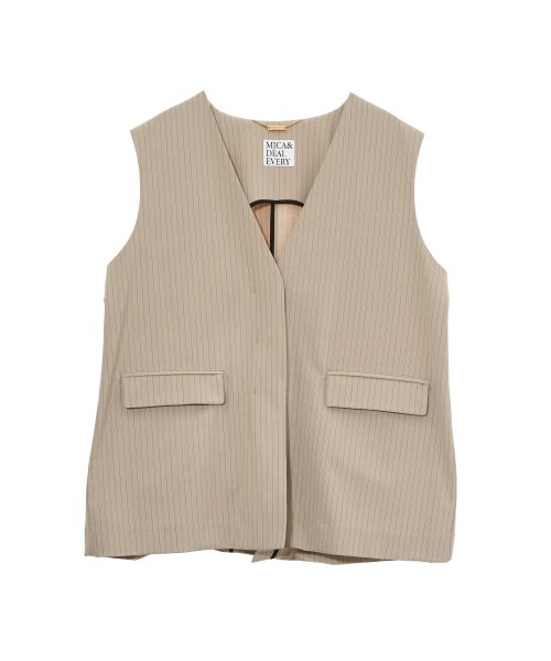 MICA&DEAL(マイカアンドディール)/【セットアップ対応商品】v－neck vest/BEIGE