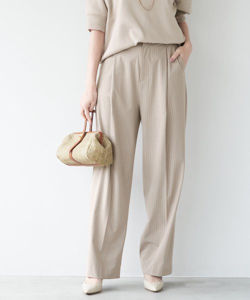 MICA&DEAL(マイカアンドディール)/【セットアップ対応商品】high waiste cocoon pt/BEIGE