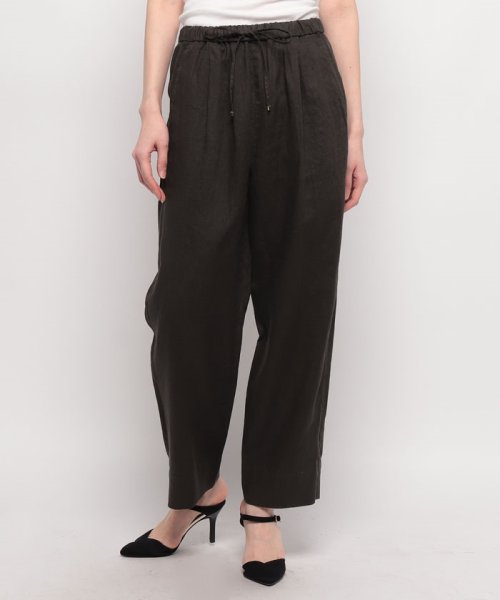 MICA&DEAL(マイカアンドディール)/washed linen pants/(1)QB04G チャコール