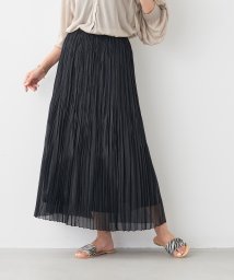MICA&DEAL(マイカアンドディール)/random pleats skirt/BLACK