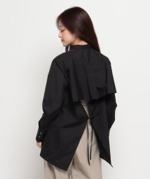 MICA&DEAL(マイカアンドディール)/back drape ribbon bl/BLACK