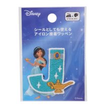 cinemacollection/アラジン ワッペン アルファベットワッペン J ジャスミン ディズニープリンセス 社コッカ 手芸用品 キャラクター グッズ /505975512