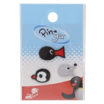 cinemacollection/ピングー ワッペン 刺繍ワッペン 2way 3枚入り 3フェイスセット Pingu 社コッカ 手芸用品 キャラクター グッズ /505975555