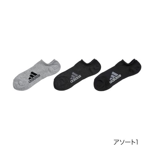 Adidas(アディダス)/ADIDAS(アディダス) ソックス 無地 ワンポイント メランジ柄 くるぶし下丈 破れにくい 消臭 つま先かかと補強 ワイドヒール 福助 公式/その他