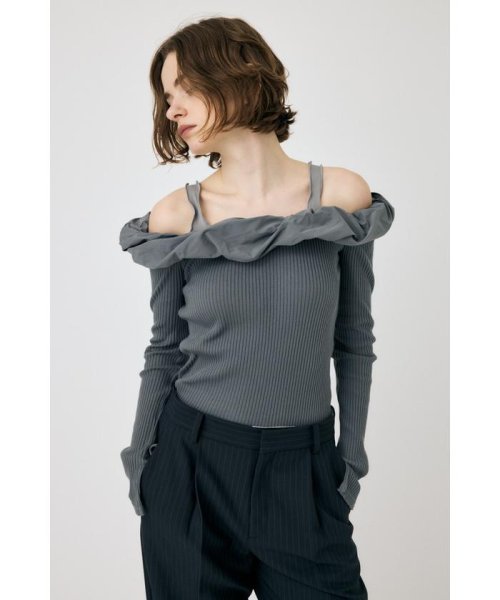 moussy(マウジー)/PUFF SHOULDER トップス/GRY