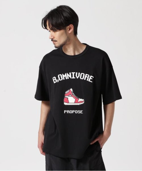 BEAVER(ビーバー)/B omnivore/ビーオムニボー　SNEAKERS S/S Tee/ブラック