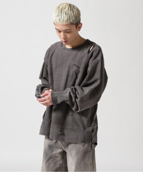 ANCELLM/アンセルム/CRASH SWEAT SHIRT SWEAT