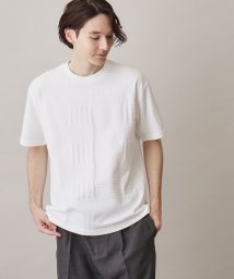 THE SHOP TK(ザ　ショップ　ティーケー)/リンクスチェック半袖Tシャツ/オフホワイト（003）