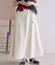 ROPE' PICNIC R(ロペピクニック アール)/セットアップ対応/ミニ裏毛ワンポイント刺繍入りスカート/グレー系（09）