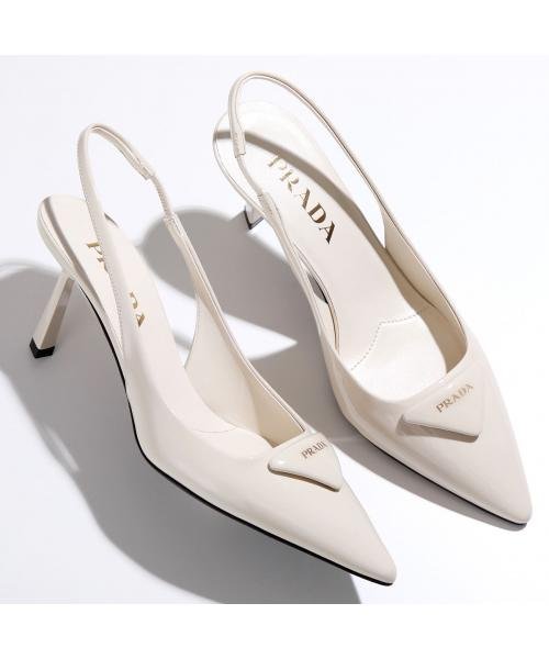 セール】PRADA ミュール 1I901M JHR 025 パテント パンプス ロゴ 