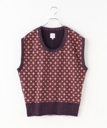 JOINT WORKS(ジョイントワークス)/【Sasquatchfabrix. / サスクワァッチファブリックス 】 FLOWER KNIT VEST/ボルドー