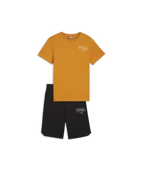 PUMA(プーマ)/キッズ ボーイズ プーマ スクアッド 半袖 Tシャツ アンド ショーツ セット 120－160cm/GINGERTEA-PUMABLACK