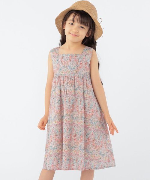 SHIPS KIDS(シップスキッズ)/SHIPS KIDS:100～130cm / リバティ ノースリーブ ワンピース/ピンク系