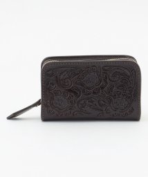 GRACE CONTINENTAL(グレースコンチネンタル)/Zip mini pouch/ダークブラウン