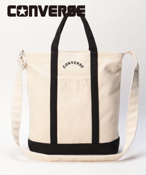 CONVERSE(CONVERSE)/CONVERSE ARCH TOTE BAG M/アイボリー