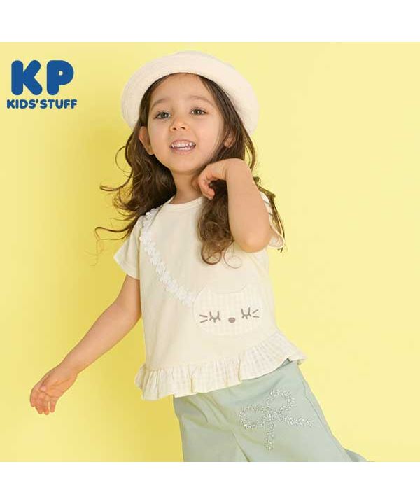 KP(ケーピー)cocoちゃんポシェットの半袖Tシャツ(80～90)