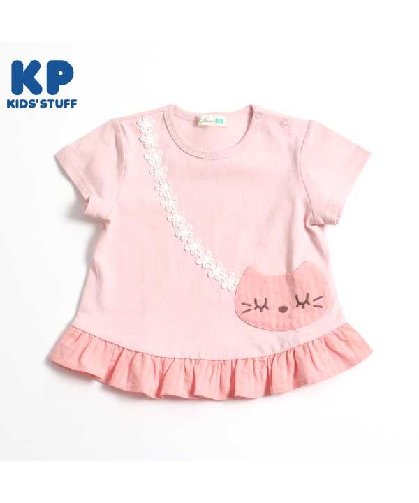 KP(ケーピー)cocoちゃんポシェットの半袖Tシャツ(80～90)