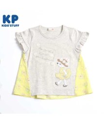KP/KP(ケーピー)mimiちゃんアップリケのデイジー柄切り替え半袖Tシャツ(100～130)/505921105