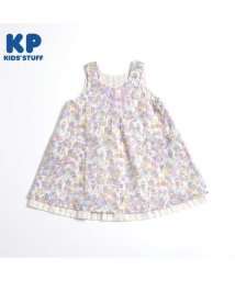KP(ケーピー)/KP(ケーピー)おやつの街mimiちゃんプリントとストライプのリバーシブルジャンパースカート(100～130)/アイボリー