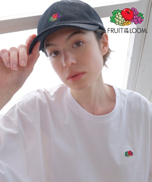 FRUIT OF THE LOOM(フルーツオブザルーム)/FRUIT OF THE LOOM LOGO EMB デニム LOW CAP/ブラック