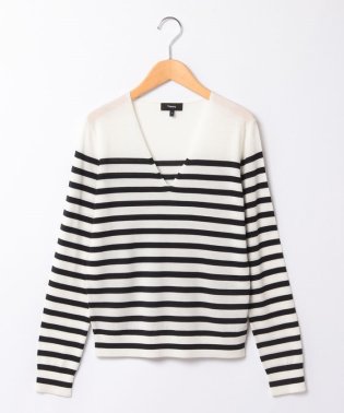 Theory/ニット　REGAL WOOL STRIPE VNECK/505941491