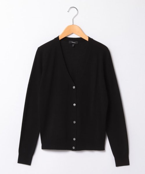 Theory(セオリー)/カーディガン　REGAL WOOL VNECK CARDI/ブラック