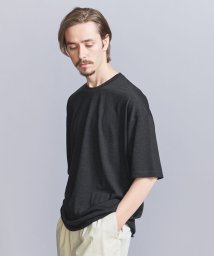 BEAUTY&YOUTH UNITED ARROWS(ビューティーアンドユース　ユナイテッドアローズ)/ウォッシャブル ウール ショートスリーブ Tシャツ ‐ MADE IN JAPAN ‐/DK.GRAY