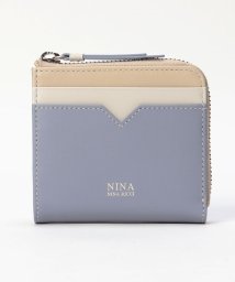  NINA NINA RICCI(ニナ・ニナ　リッチ)/L字ファスナー折財布【タングラムパース】/セルリアンブルー