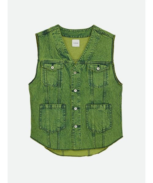 セール】VINTAGE LIKE DENIM VEST JACKET(505971498) | ナウンレス 