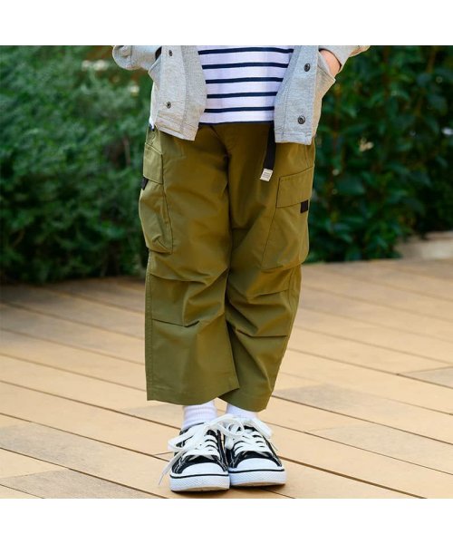 MAC HOUSE(kid's)(マックハウス（キッズ）)/NAVY ネイビー 撥水カーゴクロップドパンツ 670－3786/カーキ