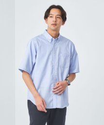 green label relaxing(グリーンレーベルリラクシング)/オックスフォード ボタンダウン 半袖 シャツ －防シワ－/LT.BLUE