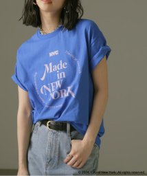 FREE'S MART(フリーズマート)/NYC サークルロゴTシャツ/ブルー