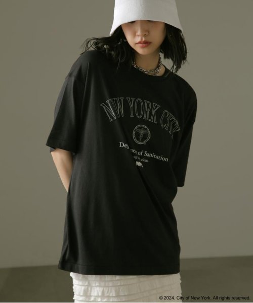 FREE'S MART(フリーズマート)/NYC ロゴTシャツ/ブラック