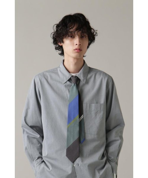 MARGARET HOWELL(マーガレット・ハウエル)/LARGE BLOCK STRIPE TIE/SAGE7