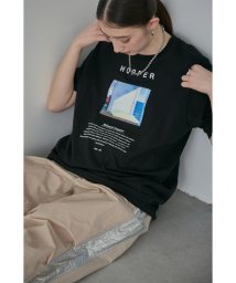ROSE BUD(ローズバッド)/Edward Hopper グラフィックTシャツ/ブラック