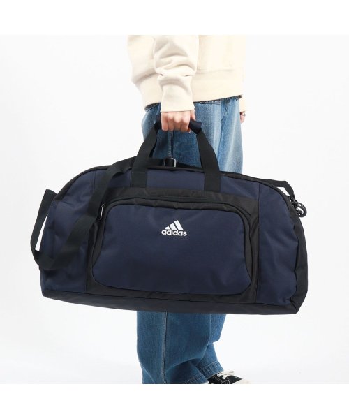 Adidas(アディダス)/アディダス ボストンバッグ 大容量 旅行 修学旅行 高校生 1泊 2泊 3泊 adidas ゴルフ 軽量 2WAY ブランド 中学生 B4 48L 63797/ネイビー