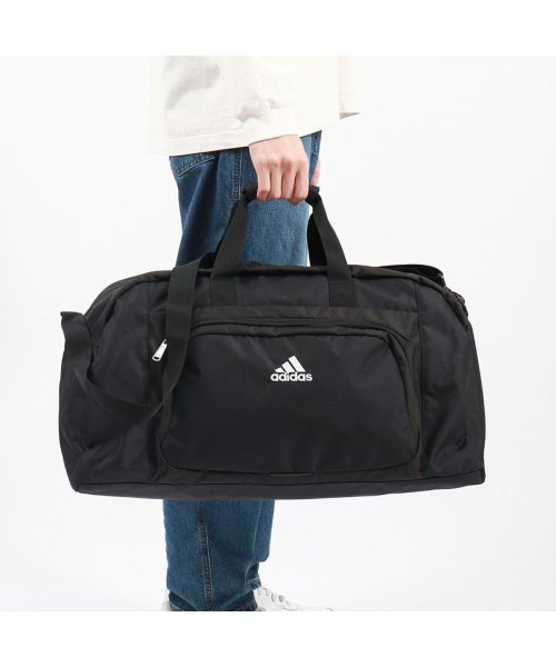 Adidas(アディダス)/アディダス ボストンバッグ 大容量 旅行 修学旅行 高校生 1泊 2泊 3泊 adidas ゴルフ 軽量 2WAY ブランド 中学生 B4 48L 63797/ブラック