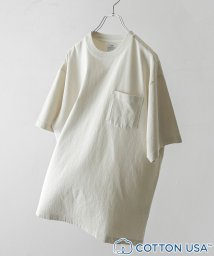 coen(coen)/USAコットンピグメントTシャツ/OFFWHITE
